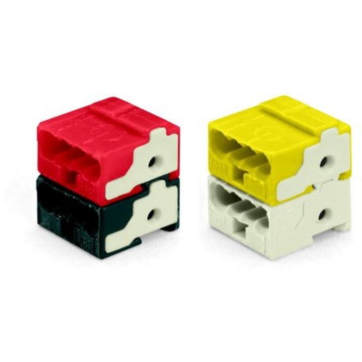 50 stk BUSTILSLUTN.KLEMME LGRÅ/GUL 2P