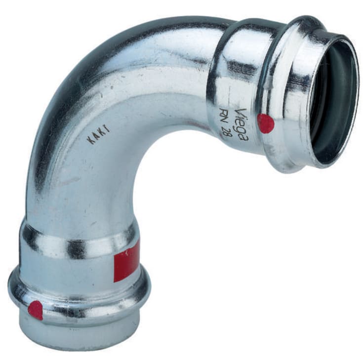 Viega Prestabo forzinket bøjning t/varmeanlæg 15 mm - 90 grader