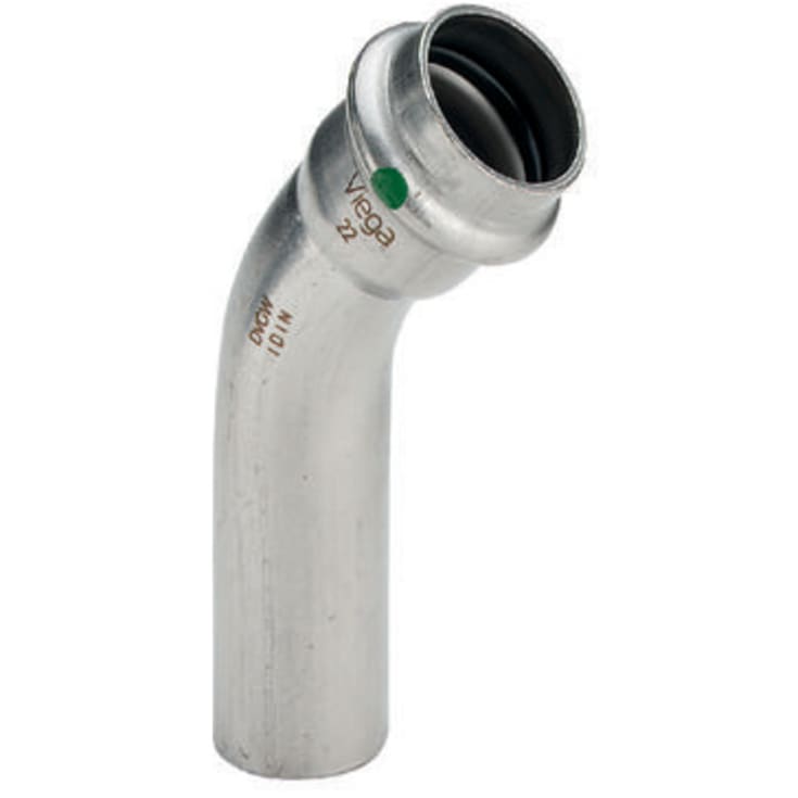 54 mm Bøjning Sanpress Inox 45° muffe/nippel