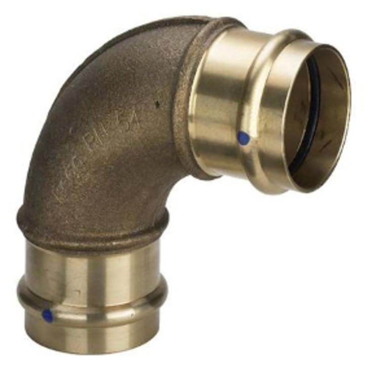 Viega Sanpress vinkel, 90°, brugsvand, muffe/muffe, 42 mm