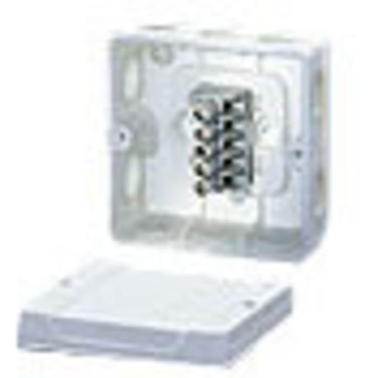 Membrandåse 4 mm² hvid med klemme