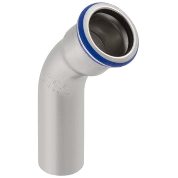 Mapress 45° bøjning med nippel 15 mm