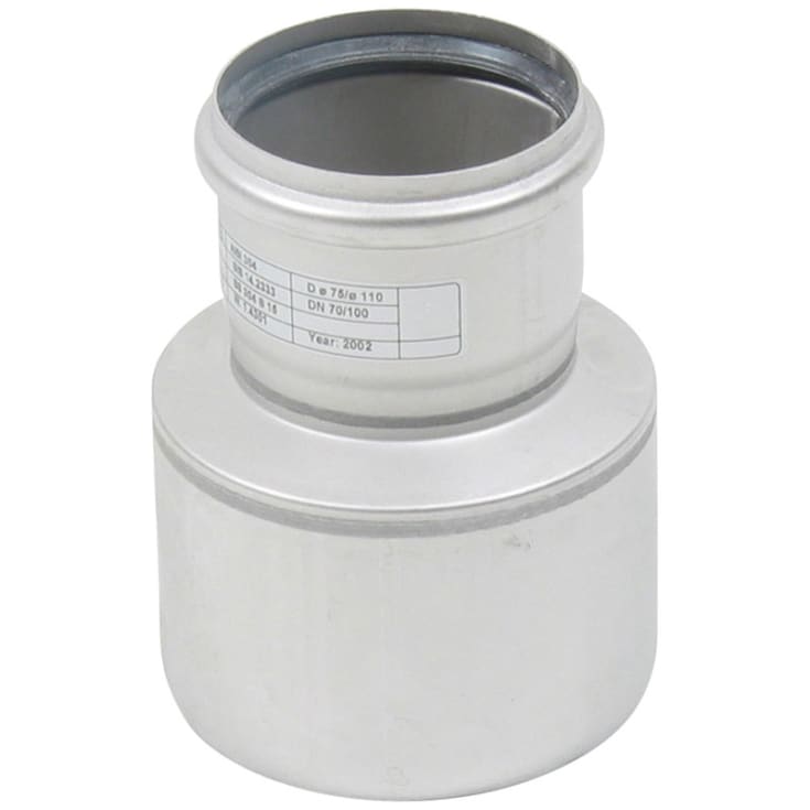 110 x 75 mm Reduktion rustfri AISI304/EN1.4301 BLÜCHER