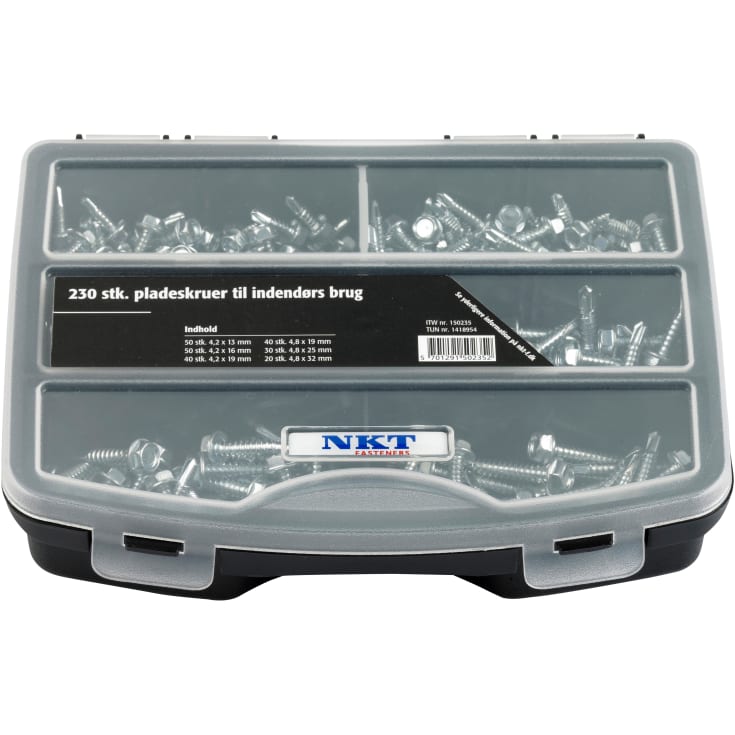 NKT sortimentslåda m. 230 ventilationsskruvar