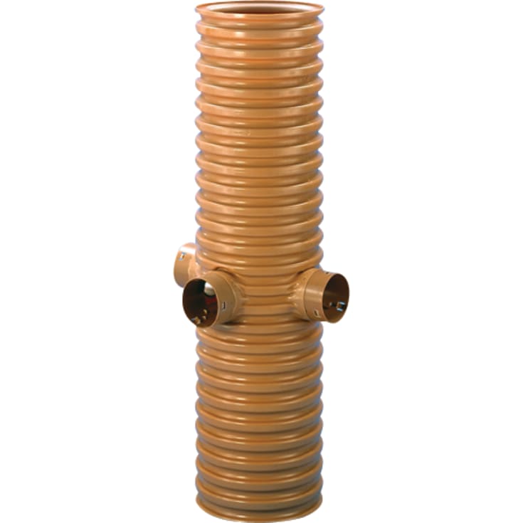 Wavin 315 x 1350 x 92/80 mm PVC-drænbrønd, 4 tilslutninger