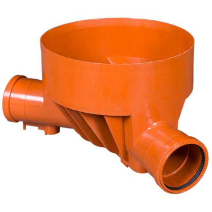 Rense- & inspektionsbrønd 160x425 mm, venstre tilløb