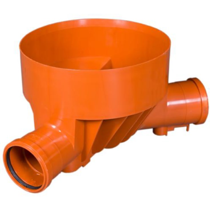 Kaczmarek 200 x 425 mm TP4-brønd, glat, højre tilløb