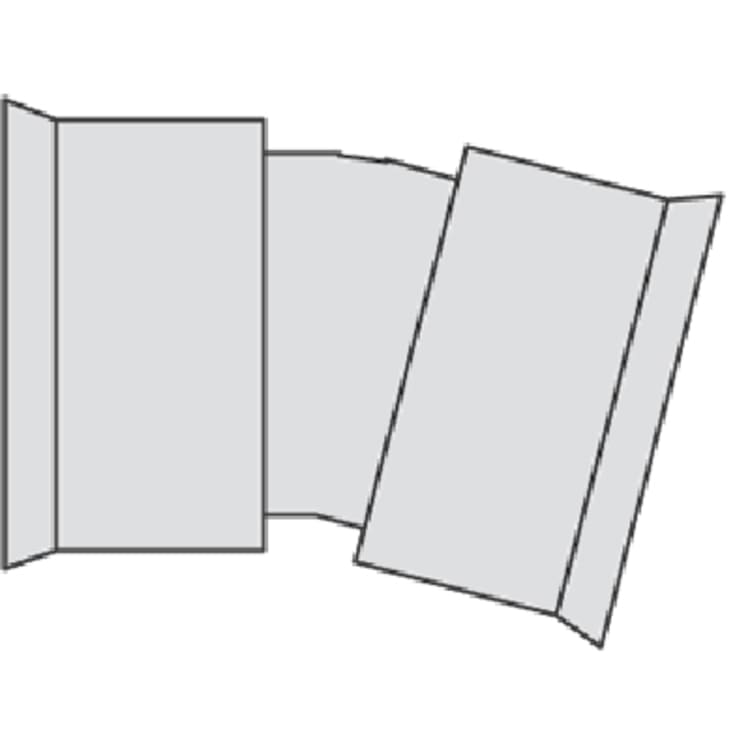 Siroplast 118/99 mm 15 graders bøy, uten gummiringer
