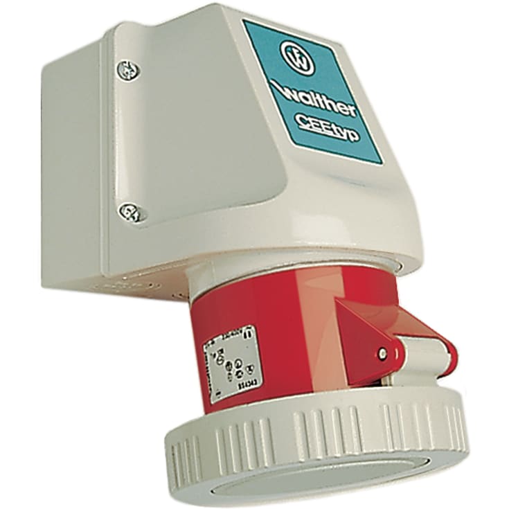 CEE Udvendigt Vægudtag 32A 5P IP67 På Underlag