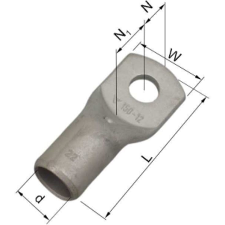 25 stk Kabelsko for rør CU KRF120-16 M16