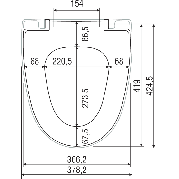 MKW Sign toiletsæde, soft close, aftagelig, hvid