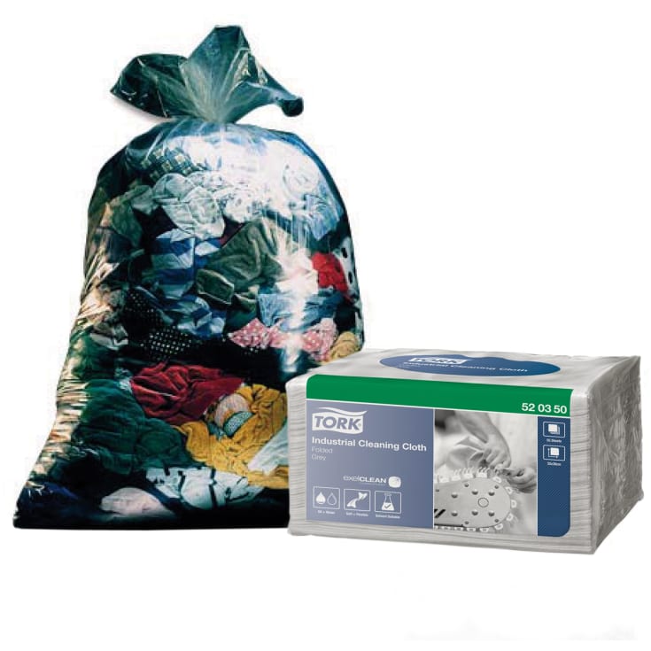 Tork industrikluter 520350 W8, 1-lags, grå, 55 ark