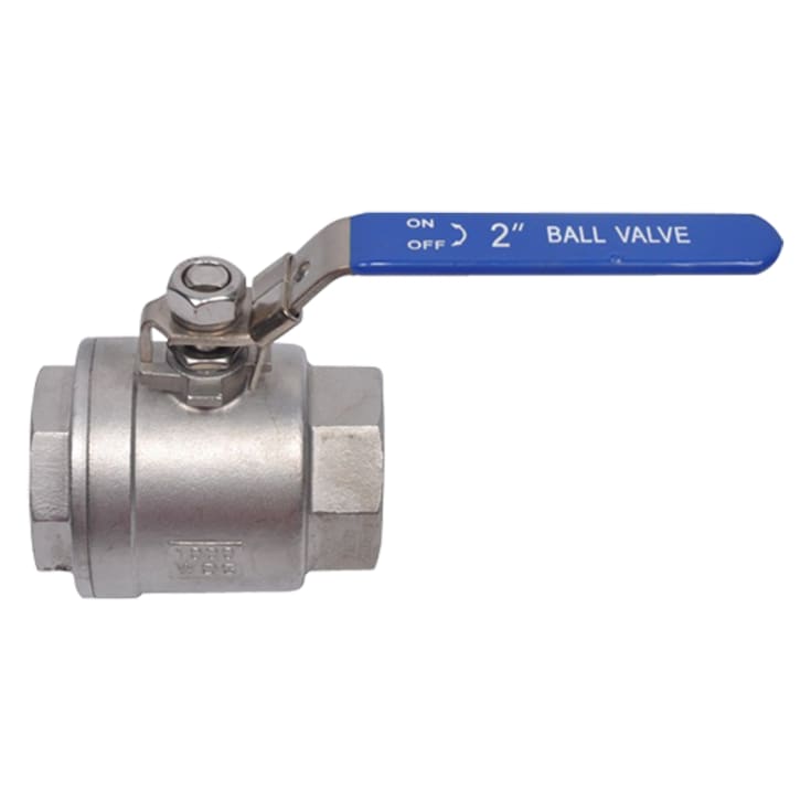 3/4" 2-delad kolventil invändig gänga AISI 316 CF8M (1.4408)