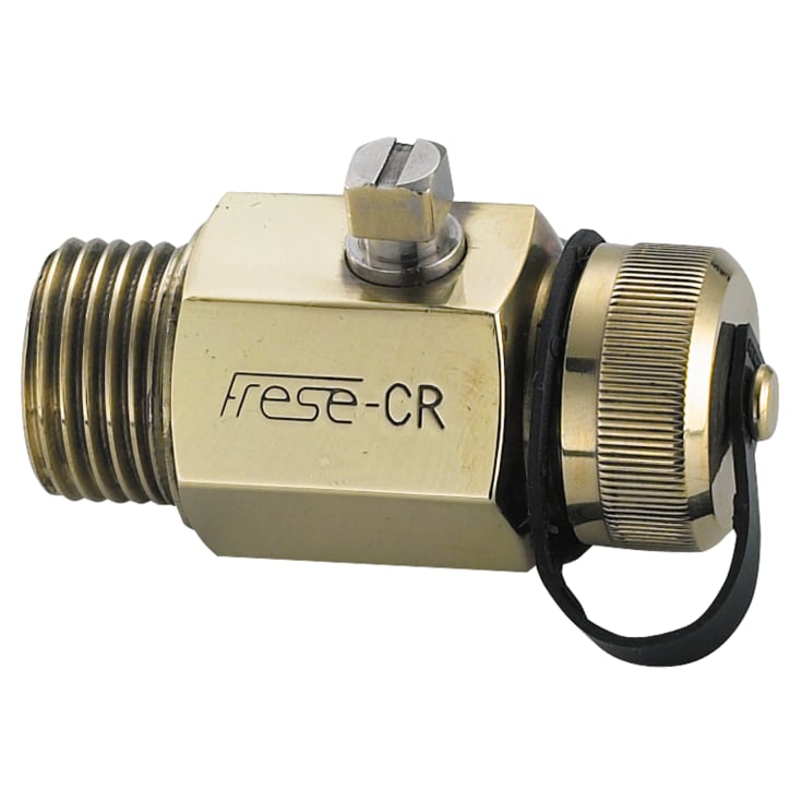 Frese bunnkran 1/2" med kuleavsperring, nippel/nippel