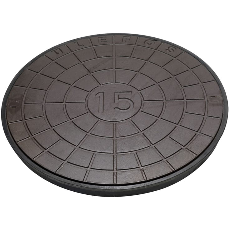 Ulefos 600 mm dæksel med UP-pakning, uden lås, 25 t, SG UN60B