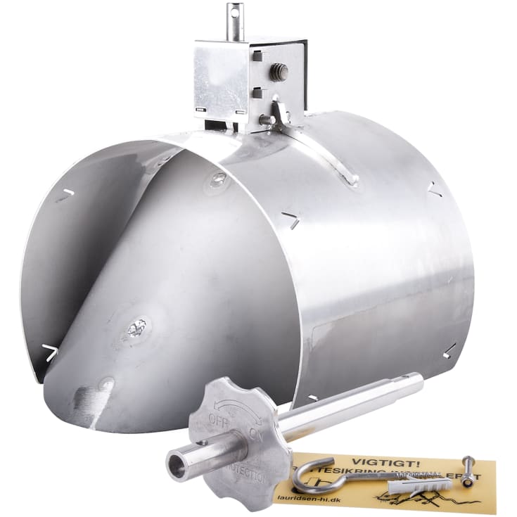 Lauridsen 225 mm rustfri rottespærre, universal, til-/afløb