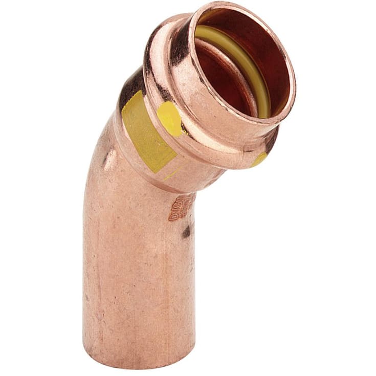 5 stk 28 mm Bøjning 45° Gas muffe/nippel Profipress