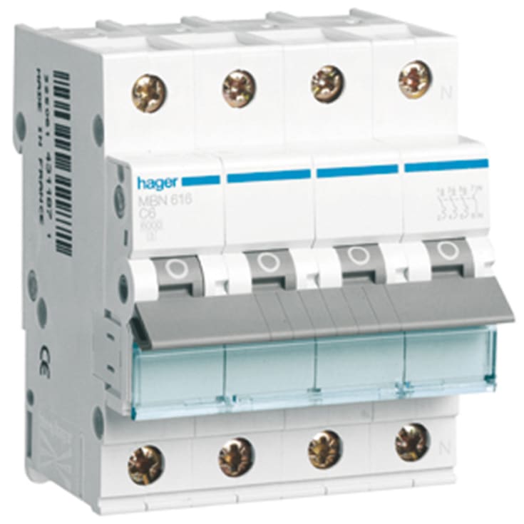 3 st Strömbrytare 3P+NB 13A 6kA 4M MBN613E