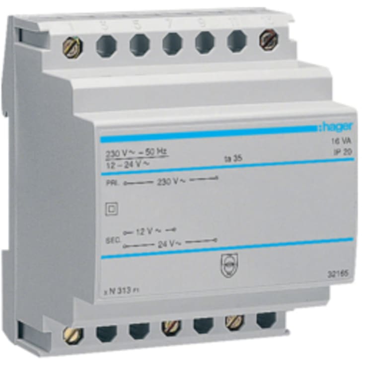 Säkerhetstransformator 16VA 230/12/24V ST313