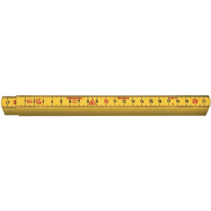 Hultafors 2 meter glasfiber tommestok i 10 led