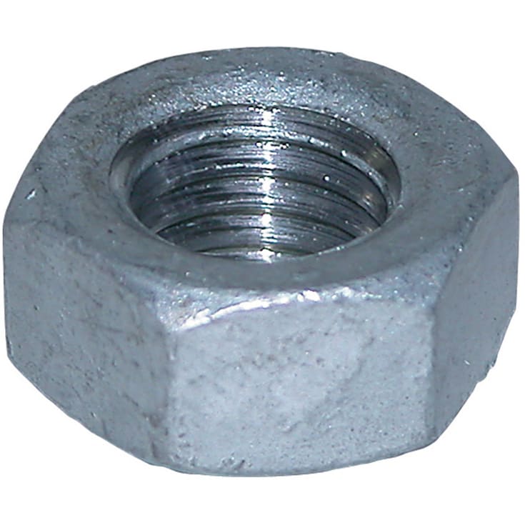 16mm stålmøtrik, elforzinket - 100stk