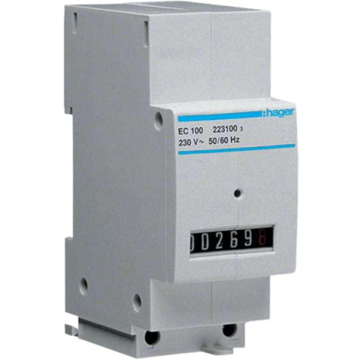Timräknare 230V F/Din Rail Ec100