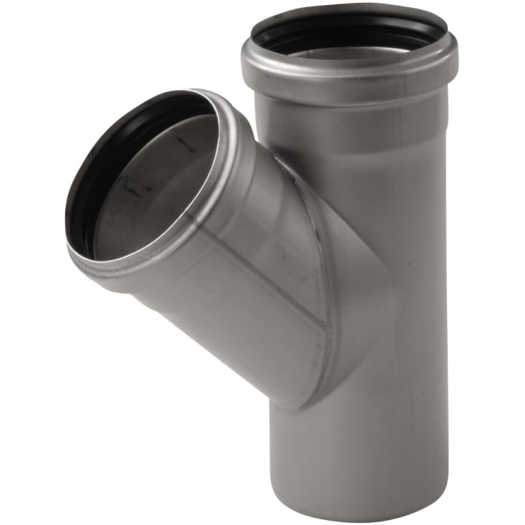 Aco Pipe grenrør, Ø50 mm, 45°, rustfrit stål