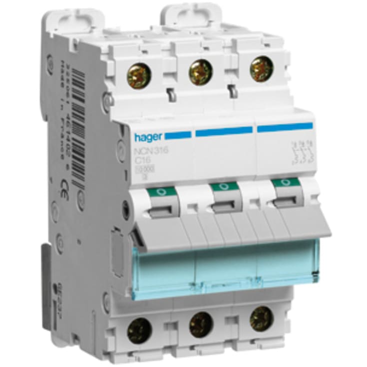 Sikringsbryter 3P 20A C 10kA NCN320A
