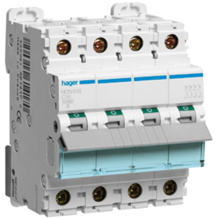 Strømbryter 3P+N 20A C 10kA NCN620