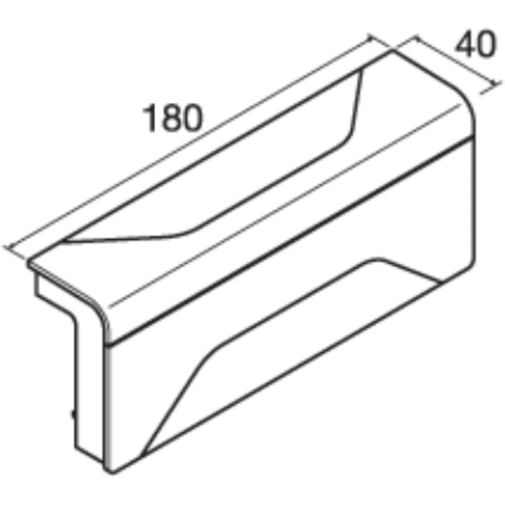 Afgrening 55 mm Høj SL 200558D1 Alu Folie