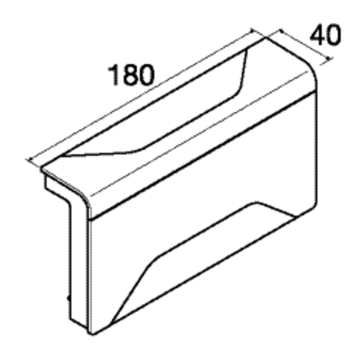 Afgrening 80 mm Høj SL 200808 Sort Ral9011