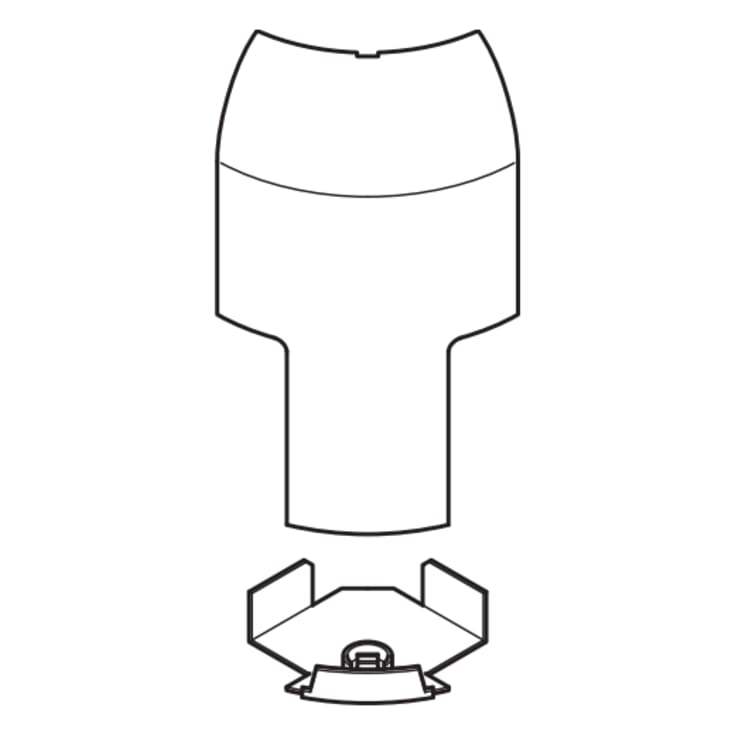 TilSLutningsstykke 55 mm Høj SL 200558 Sort Ral9011