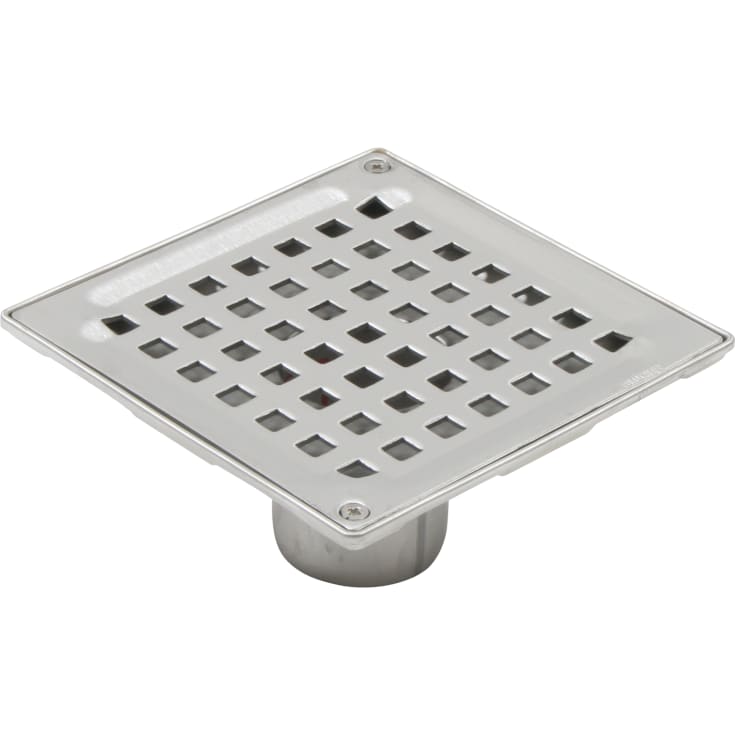 Blücher Square sluk, for betong og flis, lav modell, Ø50 mm