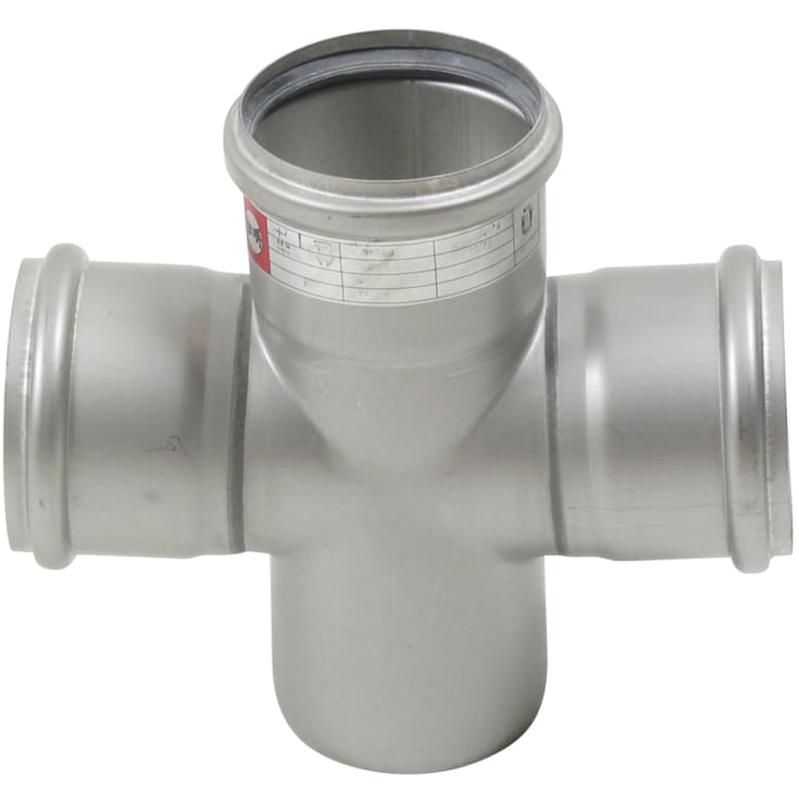 75 x 75 mm x 87,5° Grenrør dobbelt syrefast AISI316L BLÜCHER