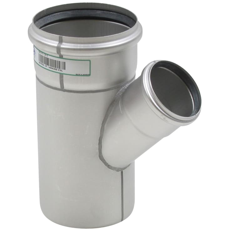 EuroPipe 125 x 75 x 45° grenrör rostfritt stål AISI 304 EN1.4301