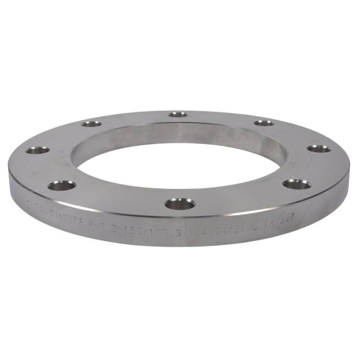 306,0 mm platt fläns, AISI 316L, DIN 2676, EN1092-1, PN10