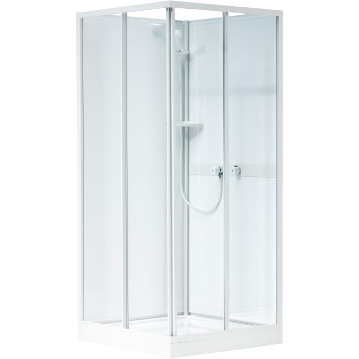Contura Shower Next NKH brusekabine overdel, skydedør, 80x80 cm, klart glas