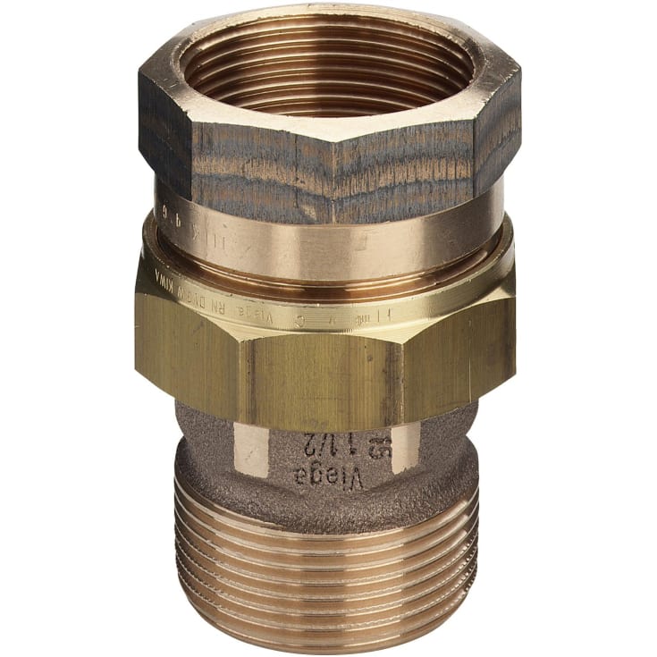 Viega rødgods silisiumbronsekobling, tappevann, muffe/nippel, 1"