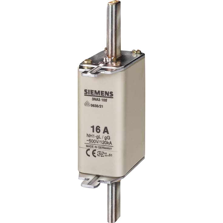 3 st Säkring NH 1 125A GG 500V 3NA3132