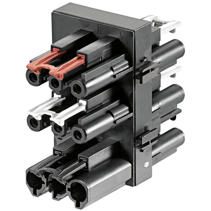 GST18i3 Fordelerblok For Kontakt On/Off 1i/3O Sort