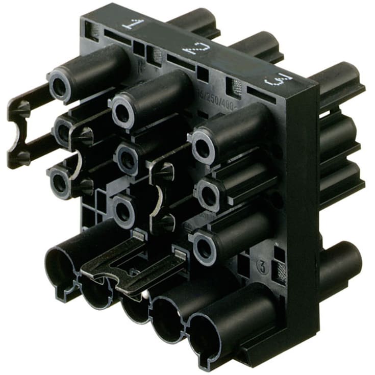 GST18i5 Fordelerblok 5/3 5P Sort