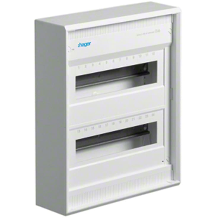 Gruppetavle 2R 24M VA24DK Med PE-Klemme