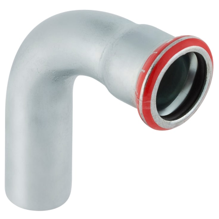 Geberit Mapress forzinket bøjning m/nippel t/varmeanlæg 28 mm - 90 grader