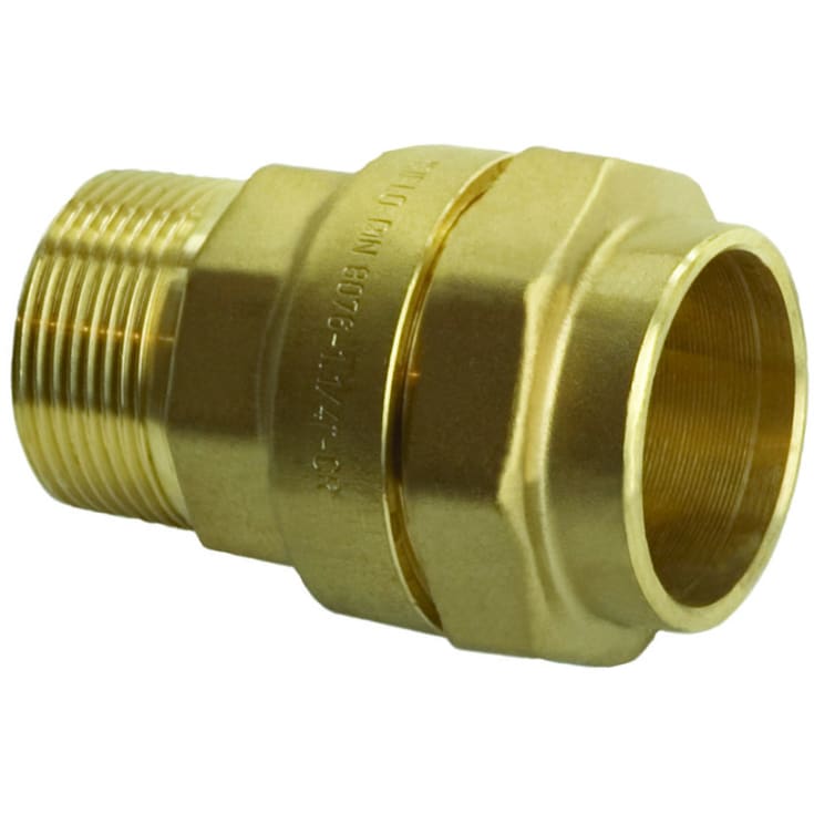 Isiflo 50 mm x 1" overgang med nippel, messing, PN16