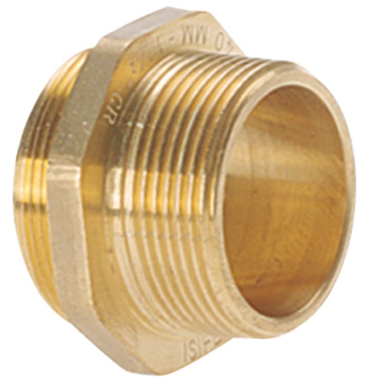 Isiflo 40 mm x 1.1/2" overgangsnippel, messing, PN16