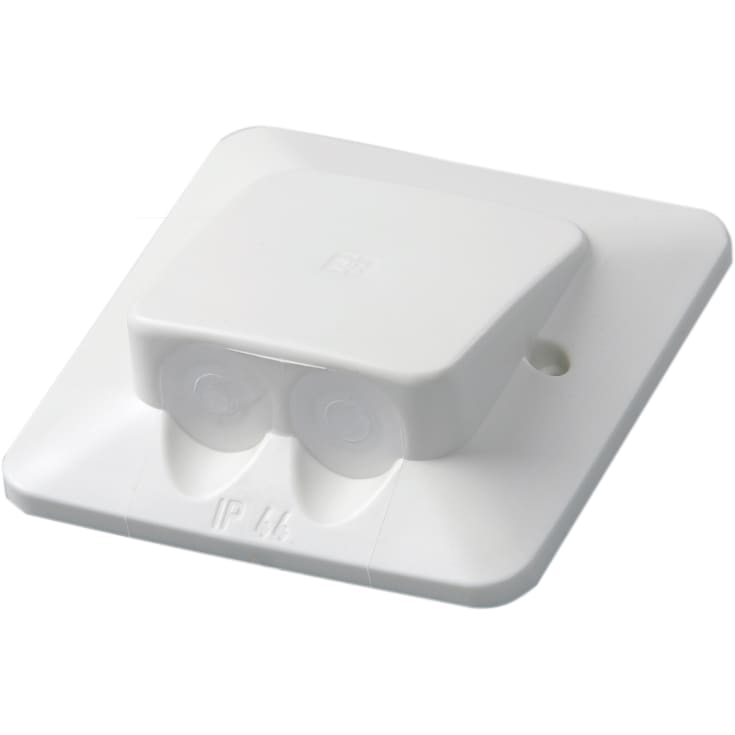 5 stk Komfyruttak med avlastning uten klemme 1M hvit IP44