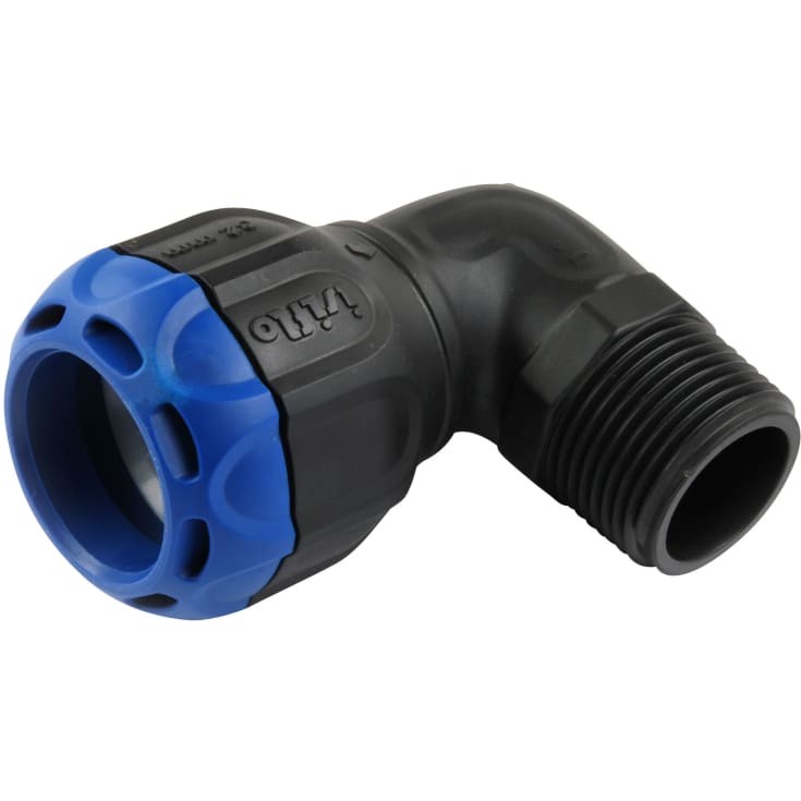 Isiflo Sprint 25 mm x R20 vinkel 90° utvändig gänga, PN16