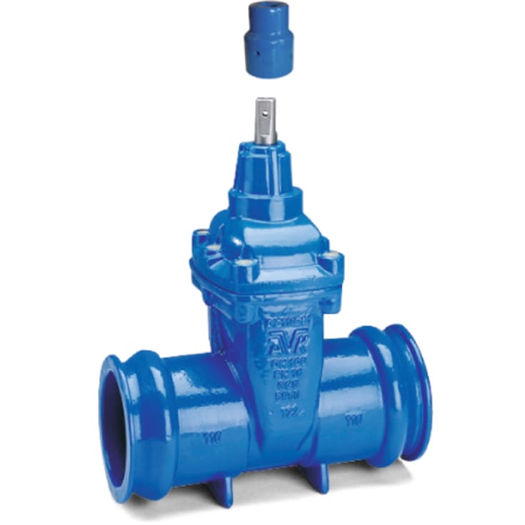 AVK 50 mm muffeventil til PVC-rør, PN16