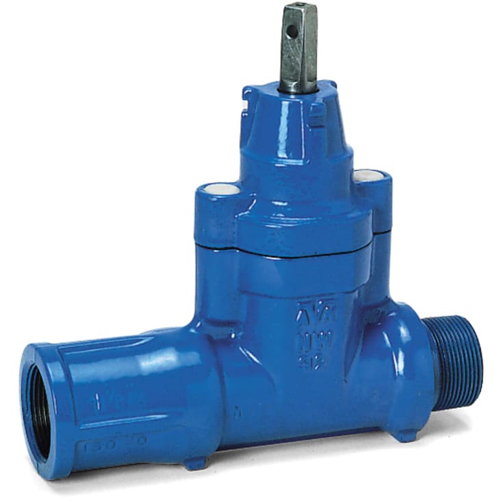 AVK 1.1/2"-1.1/2" stikledningsventil med indstiksmuffe/nippel, PN16