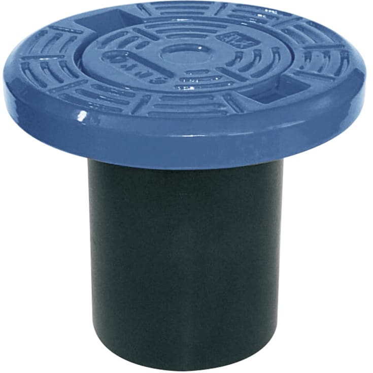 AVK 210 x 180 mm rundt, flytende gatedekke, kompositt, blått